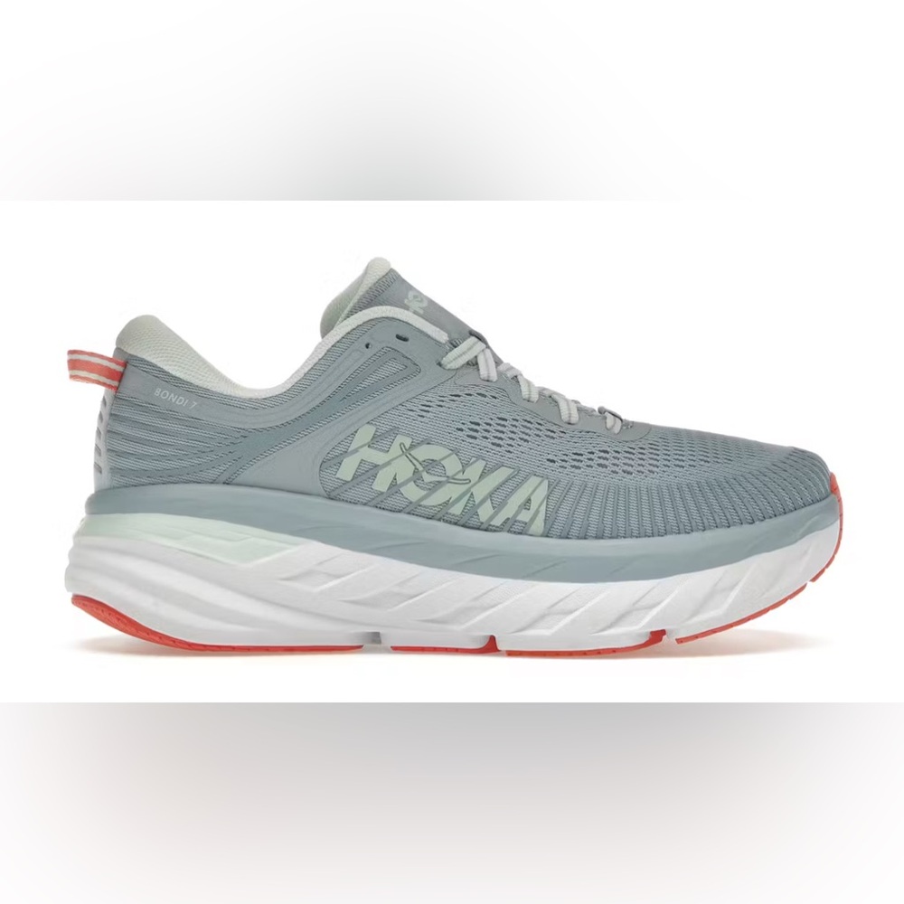 HOKA BONDI 7 BLUE PEACH SIZE 9 SHOES